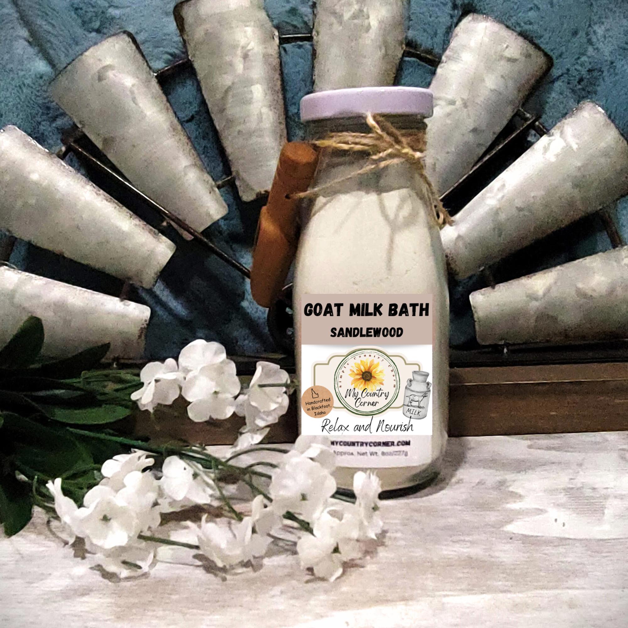 Goat Milk Bath dry powder and salts, Natural skin care, Replenish and